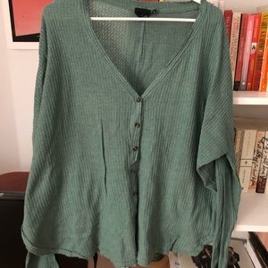 UO thermal button top sweater
